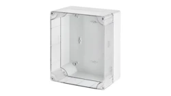 INDUSTRIAL Puszka hermetyczna n/t 313x253x165mm IP65 szara, pokrywa transparentna 2724-01