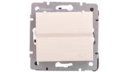 LOGI Gniazdo hermetyczne z klapką 2P+Z IP44 śrubowe 16A 250V Kremowy 25147