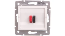 LOGI Gniazdo głośnikowe pojedyncze Biały 25114