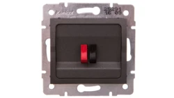 LOGI Gniazdo głośnikowe pojedyncze Grafit 25291