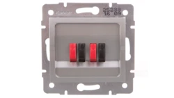 LOGI Gniazdo głośnikowe podwójne Srebrny 25233