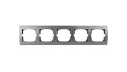 LOGI Ramka pięciokrotna pozioma Srebrny 021500043 25239