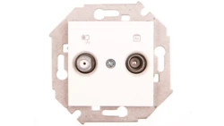 Karre Gniazdo Tv-Sat Końcowe, Kolor Biały / 90963685