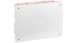 Puszka podtynkowa z pokrywą seria 350 196x152x70 czerwony-biały EC350C6