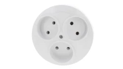OPAL Gniazdo potrójne b/u /montaż w PK60/ białe PT-35 Op