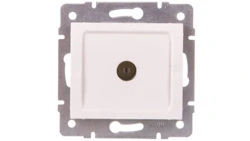 LOGI Gniazdo antenowe typu F przelotowe Biały 25097