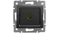 LOGI Gniazdo antenowe typu F przelotowe Grafit 25274