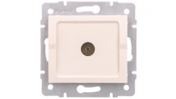 LOGI Gniazdo antenowe typu F końcowe Kremowy 25157