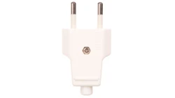 Wtyczka płaska 10A b/u 250V biała WT-1001 (ZN-11 2,5A)