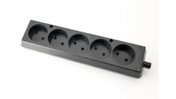 Gniazdo przenośne pięciokrotne 16A 2P 250V czarne GN-560