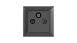 PREMIUM Gniazdo antenowe RTV/SAT przelotowe białe GAPS/P-Pr