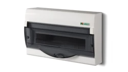 Rozdzielnica modułowa 1x12+2 natynkowa GREEN BOX RN 1/12+2 drzwi transparentne dymne N+PE IP40 2353-01