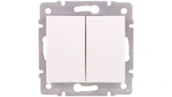 LOGI Łącznik zwierny podwójny śrubowy 10AX 250V biały 021022102 25069