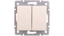 LOGI Łącznik zwierny podwójny śrubowy 10AX 250V kremowy 021022103 25129