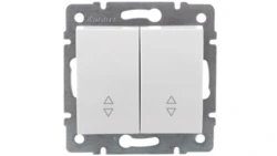 LOGI Łącznik podwójny schodowy śrubowy 10AX 250V biały 021060102 25073