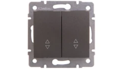 LOGI Łącznik podwójny schodowy śrubowy 10AX 250V grafit 021060141 25251