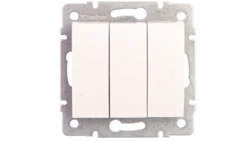 LOGI Łącznik potrójny śrubowy 10AX 250V biały 021090102 25076