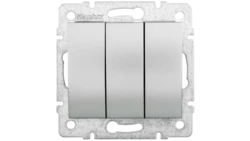 LOGI Łącznik potrójny śrubowy 10AX 250V srebrny 021090143 25195