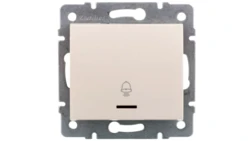 LOGI Łącznik zwierny dzwonek z LED śrubowy 10AX 250V kremowy 021080103 25135