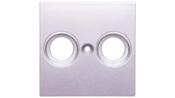 Merten System M Płytka centralna podwójna gniazda antenowego TV/SAT aluminium MTN4122-0460