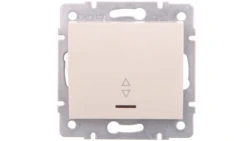 LOGI Łącznik schodowy z LED śrubowy 10AX 250V kremowy 021140103 25141