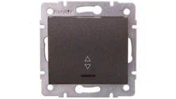 LOGI Łącznik schodowy z LED śrubowy 10AX 250V grafit 021140141 25259