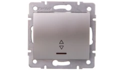 LOGI Łącznik schodowy z LED śrubowy 10AX 250V srebrny 021140143 25200