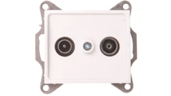 LOGI Gniazdo antenowe RTV przelotowe Biały 25100