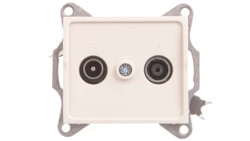 LOGI Gniazdo antenowe RTV końcowe Kremowy 25160