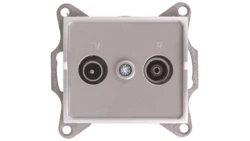 LOGI Gniazdo antenowe RTV końcowe Srebrny 25219