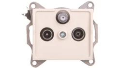 LOGI Gniazdo antenowe RTV/SAT przelotowe Kremowy 25161