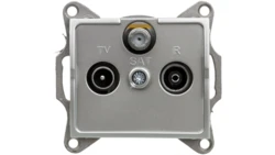 LOGI Gniazdo antenowe RTV/SAT końcowe Srebrny 25221