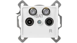 LOGI Gniazdo antenowe TV/2xSAT końcowe Biały 25105