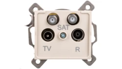 LOGI Gniazdo antenowe TV/2xSAT końcowe Kremowy 25164