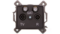 LOGI Gniazdo antenowe TV/2xSAT końcowe Grafit 25282