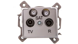 LOGI Gniazdo antenowe TV/2xSAT końcowe Srebrny 25223