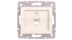 LOGI Gniazdo telefoniczne 1xRJ11 Kremowy 25165