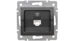 LOGI Gniazdo telefoniczne 1xRJ11 Grafit 25283