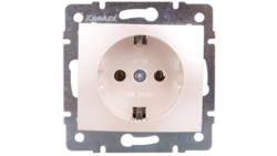 DOMO Gniazdo pojedyncze Schuko śrubowe 16A 250V perłowy biały 011220130 24967