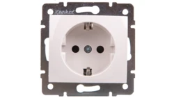 DOMO Gniazdo pojedyncze Schuko ochrona styków śrubowe 16A 250V biały 011240102 24733