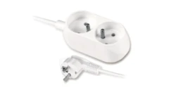 Przedłużacz 2-gniazda z/u 10A 2m /OMY 3x1/ biały PS-270