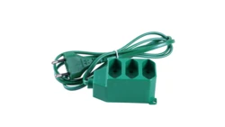 Przedłużacz 3-gniazda b/u Euro 2,5A 5m /OMYp 2x0,75/ zielony PS-362 P