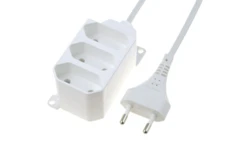 Przedłużacz 3-gniazda b/u Euro 2,5A 3m /OMYp 2x0,75/ biały PS-362 P