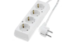 Przedłużacz 4-gniazda z/u Schuko 16A 5m /H05VV-F 3x1,5/ biały PS-470S