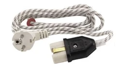 Przewód przyłączeniowy 2m z nasadką NZU-1 /do pracy na gorąco/ bawełniany PPN/ 2m