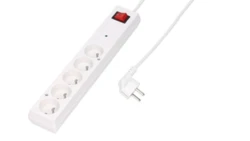 Listwa przeciwprzepięciowa PS-5PF z filtrem 5-gniazd z/u 10A 1,5m /OMY 3x1/ biała