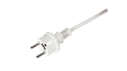 Przewód przyłączeniowy z wtyczką WJ-34 z/u Uni-Schuko 5m IP44 H03VV-F 3x1,5 biały