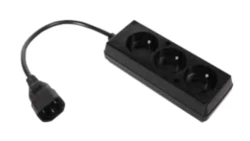 Przedłużacz do UPS 3-gniazda z/u 10A /H05VV-F 3x1 0,3m/ z wtykiem IEC C14 PS-PCU 370