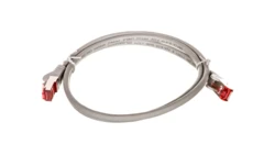 Kabel krosowy patchcord S/FTP (PiMF) kat.6 LSZH szary 1m 50886