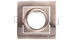 Sufitowa oprawa punktowa VILA uchylna, IP20, kwadrat, inox